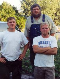 Dick with his two sons, chaun & Derek